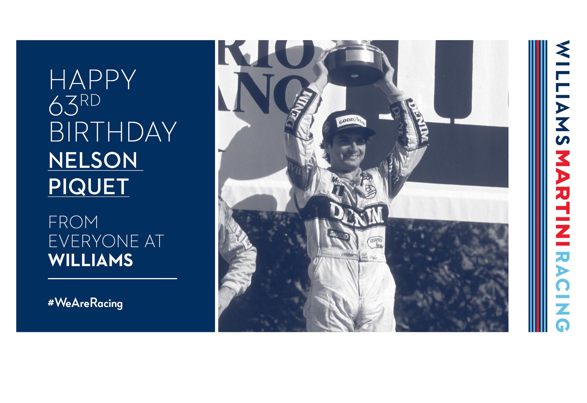 Wishing a Happy Birthday to our 1987 world champion Nelson Piquet. What is your favourite Piquet memory? 