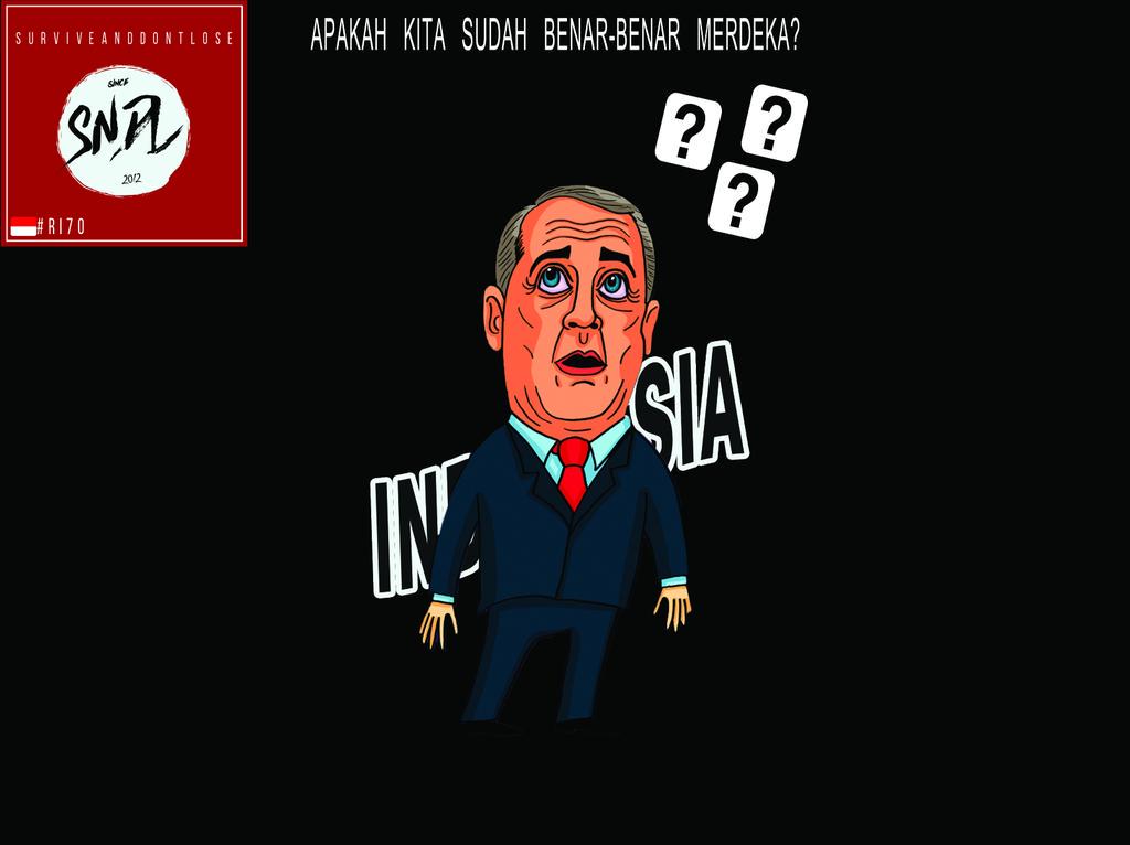 #RI70 70 tahun Indonesia Merdeka.