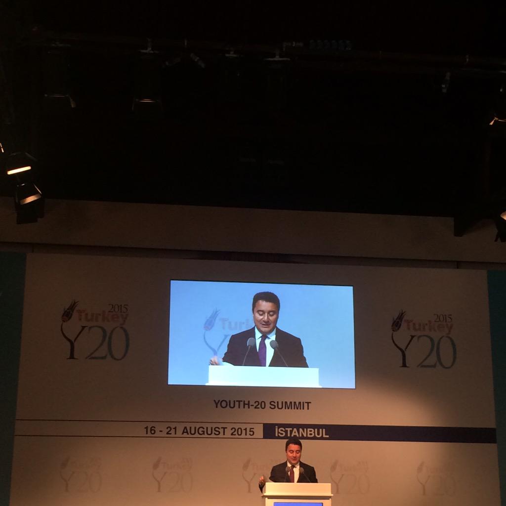 krista_flick's tweet photo. Opening Speech by Turkey's Deputy Prime Minister, Ali Babacan @Y20Turkey  @CQUni @globalvoicesau http://t.co/V60tTJarsk