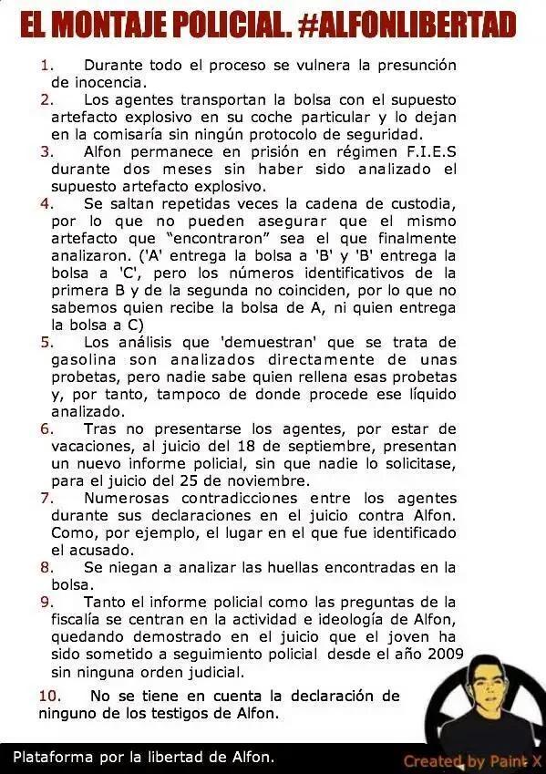 Alfon_libertad's tweet photo. Recordamos el montaje policial por el cual llevamos #DosMesesSinAlfon #17A http://t.co/DhYITpnzUn