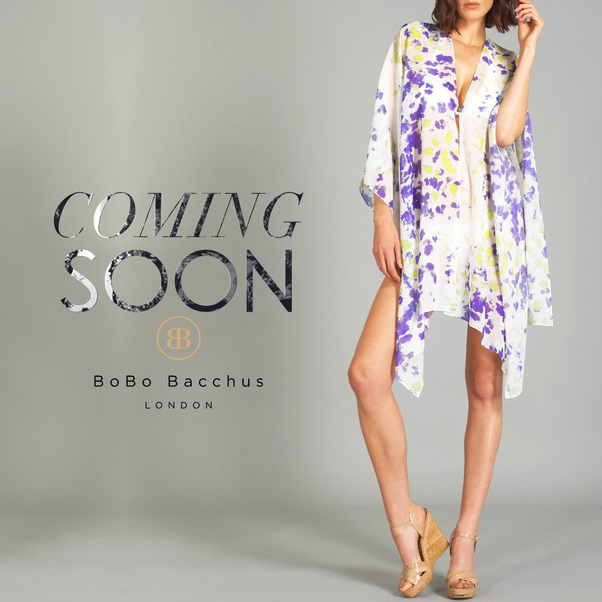 BoBoBacchus's tweet image. #comingsoon... The #goanywheredress as stunning beachwear: our silk BoBo Kaftan in Purple &amp;amp; Green Ink