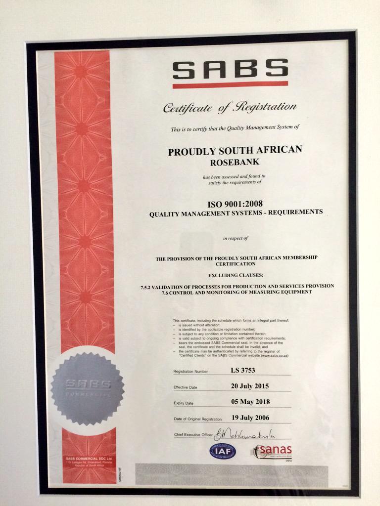 sabs quality management systems