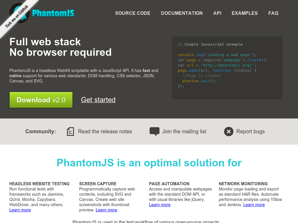 10XBitcoinMEME's tweet photo. PhantomJS — Scriptable Headless WebKit #c_lang http://t.co/knyACYIizK http://t.co/fNAiuPjmox