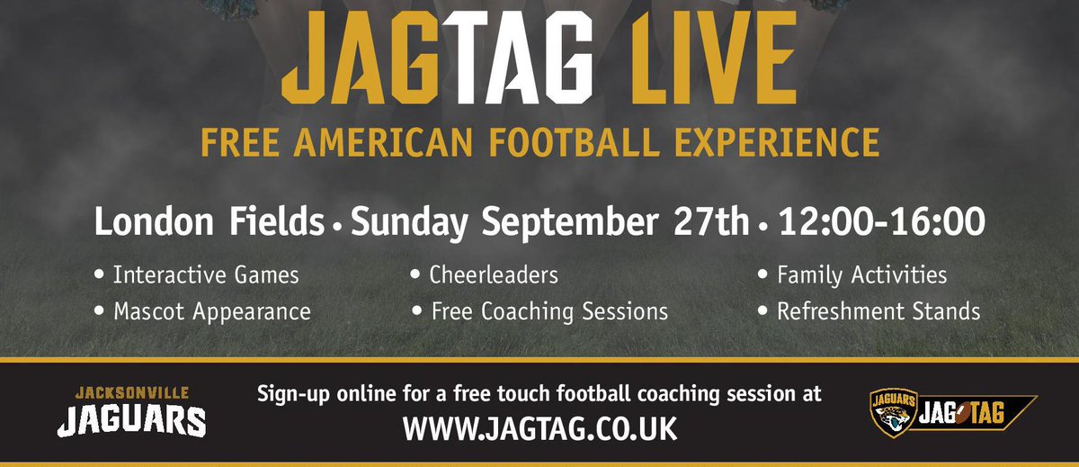 JagTag Live is a FREE football experience from <a href="/JaguarsUK/">Jagsuk</a>, happening this Sept. Get involved! jaguars.com/news/unionjax/…