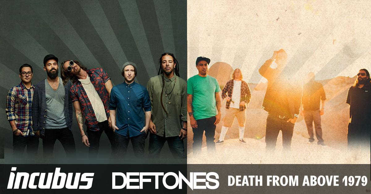 LiveNationDFW's tweet photo. Secure your tickets for @Incubus​ &amp; @Deftones​ w/sg @DFA1979​ at Gexa Energy Pav on Thursday: http://t.co/xAzwVonj0N http://t.co/HBwBMdqshJ