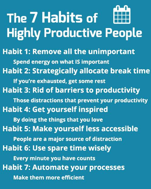 eSchedule's tweet image. Our 7 Habits of Highly Productive People #MotivationMonday #productivity