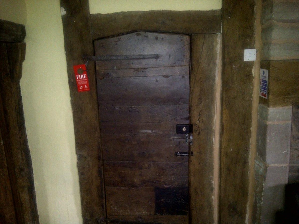 CotswoldFire's tweet photo. Fireproofing historical doors using clear intumescent coatings at The New Inn, St Owens Cross, Hereford #fireproof http://t.co/TJKUezIpnp