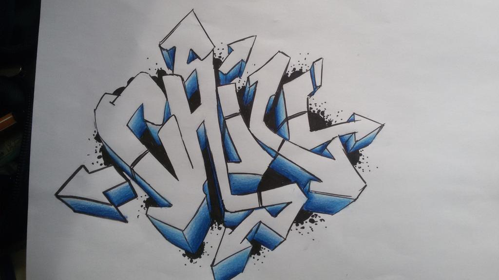 ElchDesigns's tweet image. Neues Graffiti. Heute wird es gesprayt (in unserem Keller also legal) :)