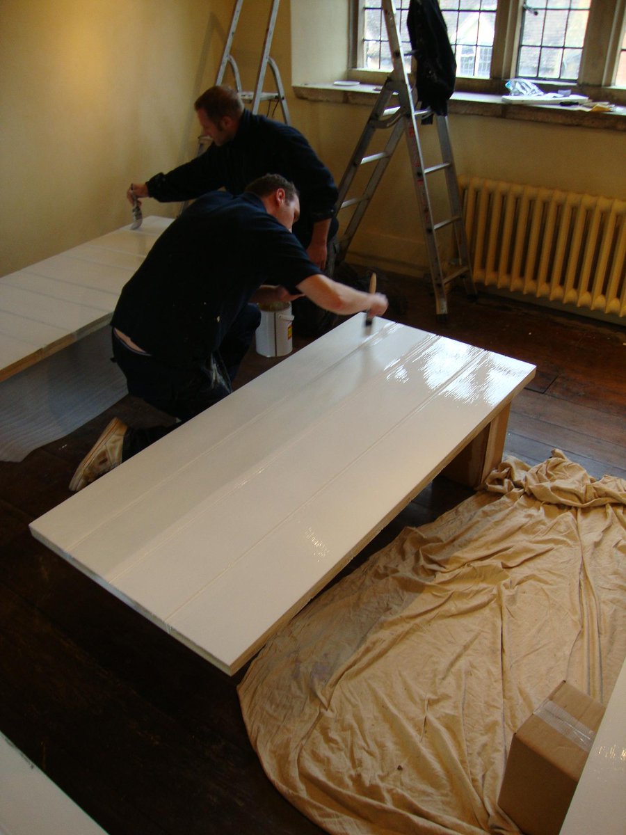 CotswoldFire's tweet photo. Fireproofing panel doors at Tudor House-Broadway,Worcs using white intumescent coatings #fireproof 01453-731006 http://t.co/yWqFn70H6h