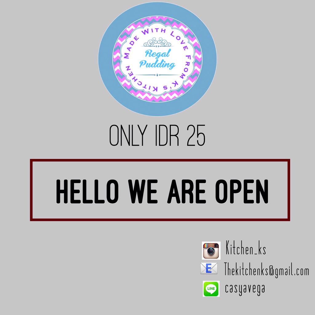casyavega's tweet photo. Regal Pudding In the Jar now open! Let's visit our Instagram and get a sweet form @kitchen_ks http://t.co/pKok19kMQu