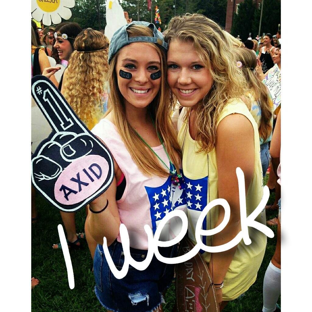 AlphaXiDeltaJSU's tweet photo. We are officially 1 week away from Bid Day 2015! We couldn't be more excited to welcome home our new sisters. 💙💛 http://t.co/YAfaJLSmNh