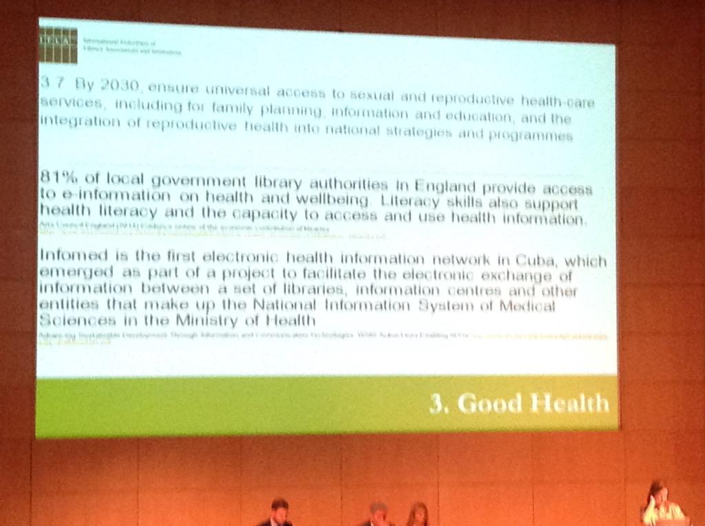 Beispiele, wie Bibliotheken der Bevölkerung durch Zugang zu Information über Krankheiten unterstützt haben #wlic2015