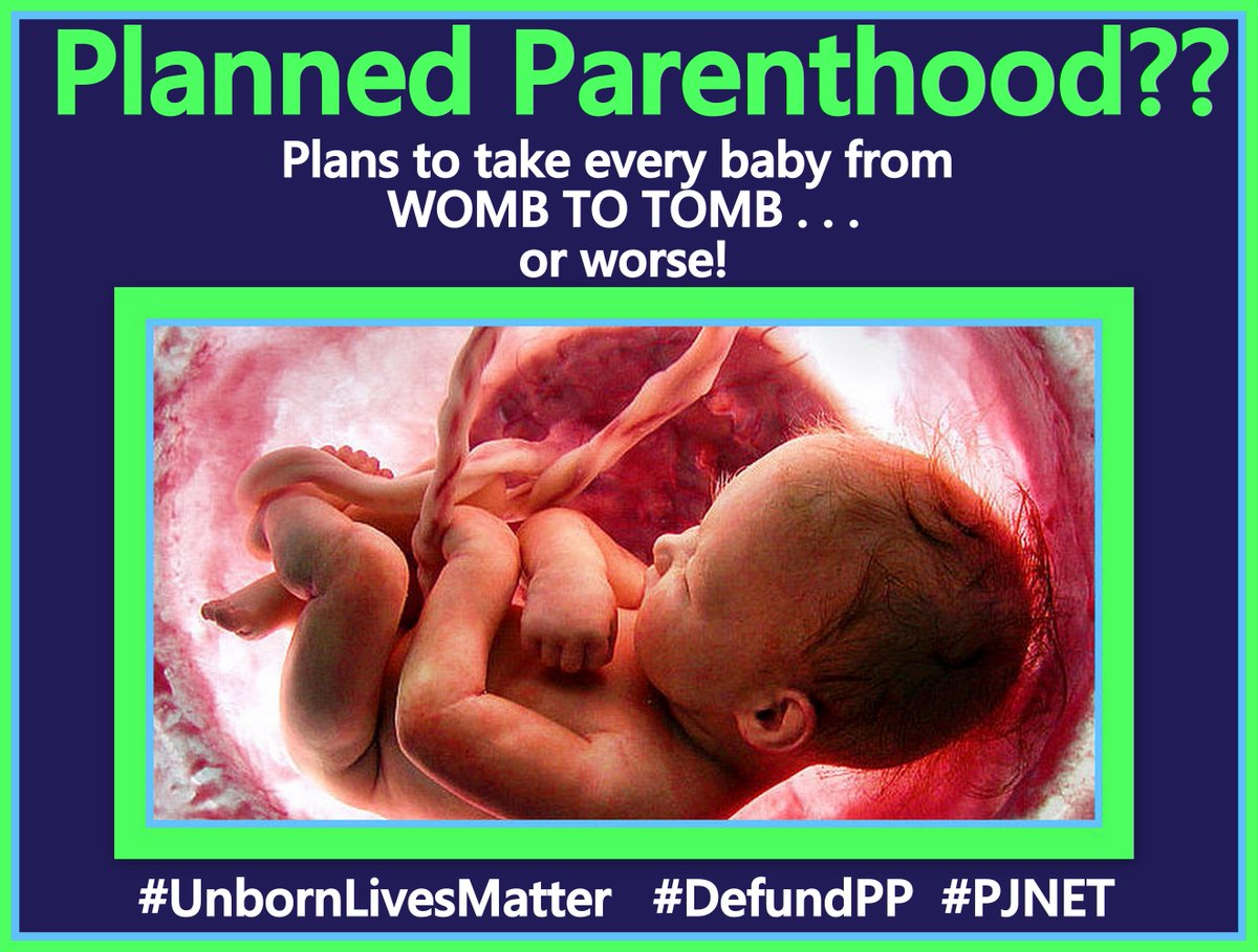 PastorPaulK's tweet photo. MT @jstines3: Straight from WOMB to TOMB or WORSE! Parenthood? #DefundPP http://t.co/aTYxMMlOmF #WakeUpAmerica #PJNET