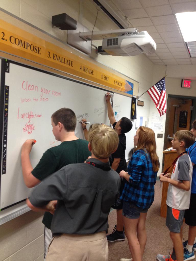 NWMS_Humanities's tweet image. Coming up with great IDEAS! #6+1 #writinglesson