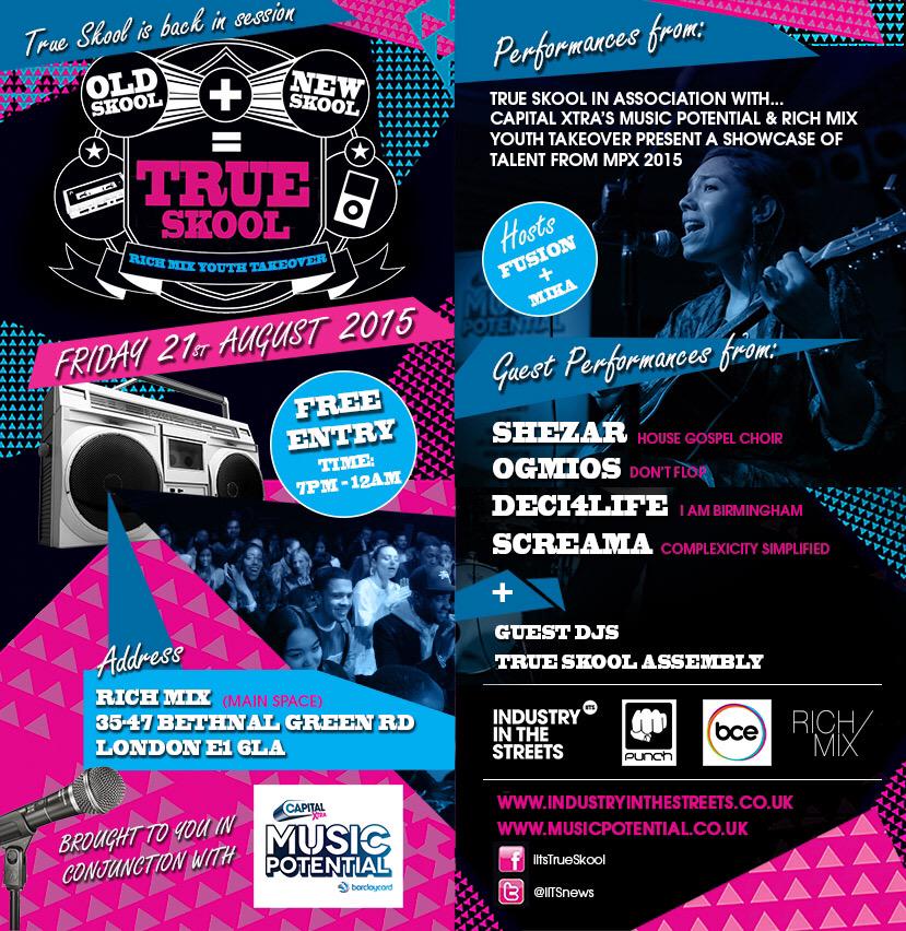 IITSnews's tweet photo. @iitsfusion hosting #iitsTrueSkool this Friday 👊🏾 @RichMixLondon #RMYT @MusicPotential #MPX http://t.co/ABjIKEsb5g http://t.co/oqraZlNEWb