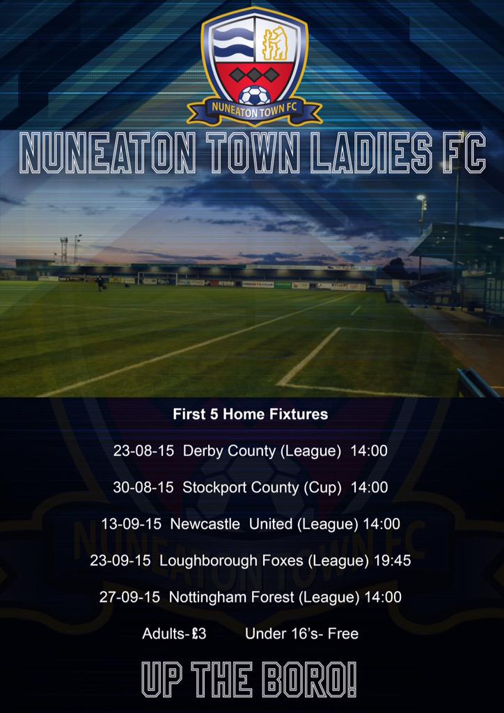 Nuneaton Ladies Fixtures