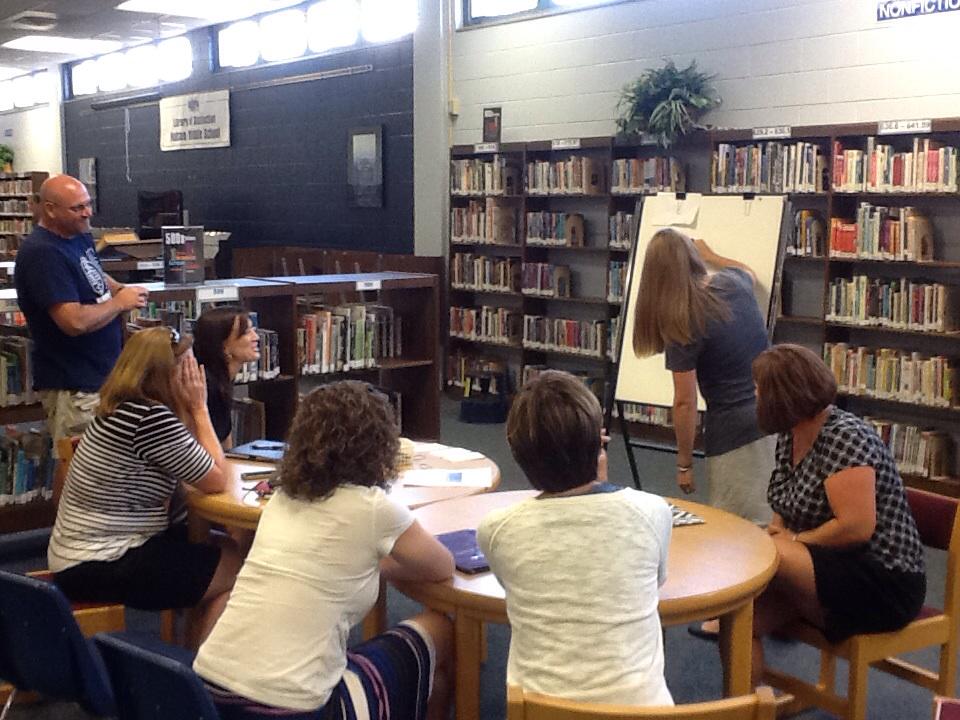 LawlerHMS's tweet photo. Prepping for our first advisory lesson with our team. #8Respect #HMS thanks @NoldJim! http://t.co/6DHaaBQPhr