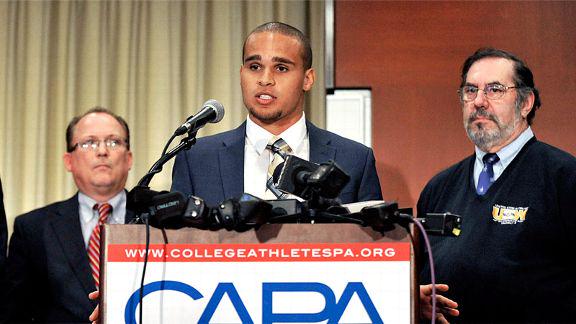 espn's tweet photo. The NLRB dealt a major blow to Northwestern football players trying to unionize: http://t.co/lndWF20boL http://t.co/zOlJtVzt7V