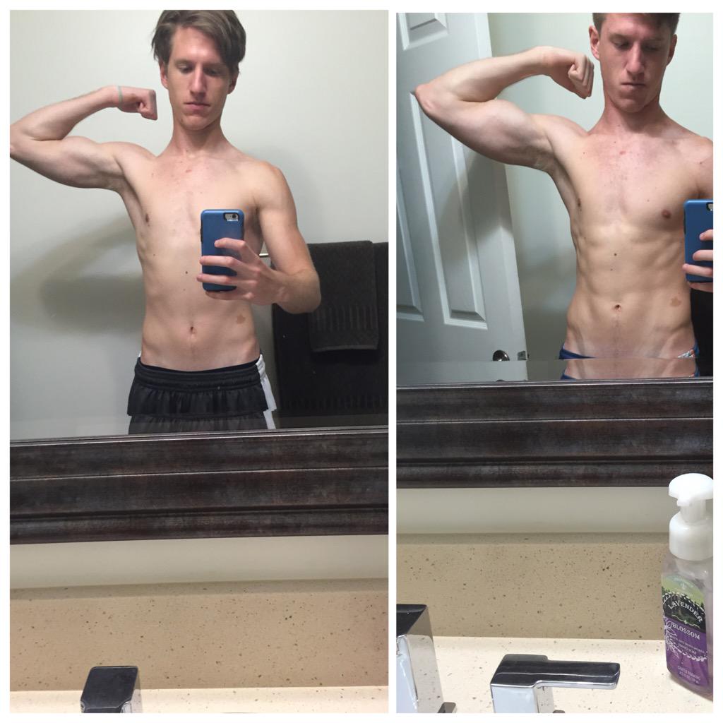 ethanside's tweet photo. Excuse my face but this is what 2 months of hard work turns into #KeepGrinding #BabyNips http://t.co/PJUmynVOzt