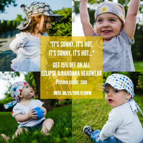 GlupBebe's tweet photo. It's Sunny it's hot! Get 15% off #GlupEclipse #GlupBandana headwear for kids PromoCode: sun on http://t.co/OuQ1XeHEua http://t.co/djlYCUEvDZ
