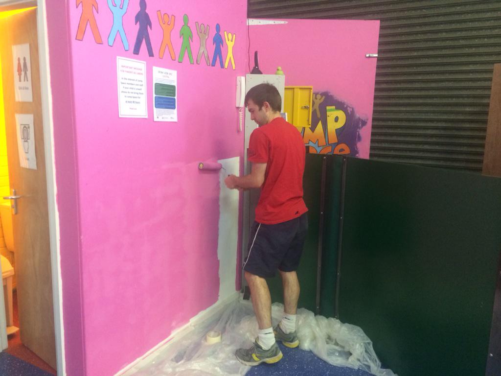 JumpSpaceTweets's tweet photo. Our annual deep clean/DIY fortnight has started in earnest! Staff &amp; volunteers working hard... http://t.co/Z6JVNvJWgs
