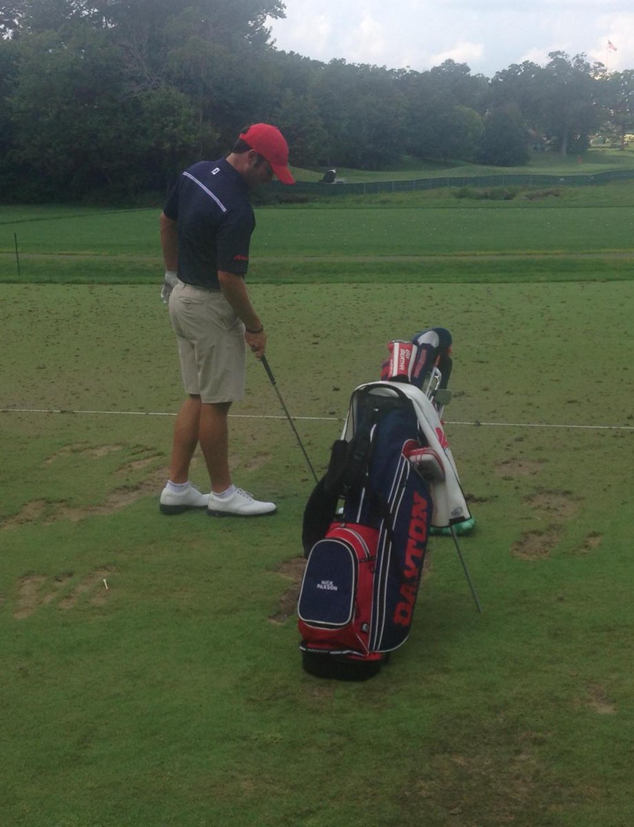 ghoagland1's tweet photo. And the warmup begins. Nick Paxson getting ready for rd 1 of the U.S. Am. #flyersgolf http://t.co/kofX4bw7qA