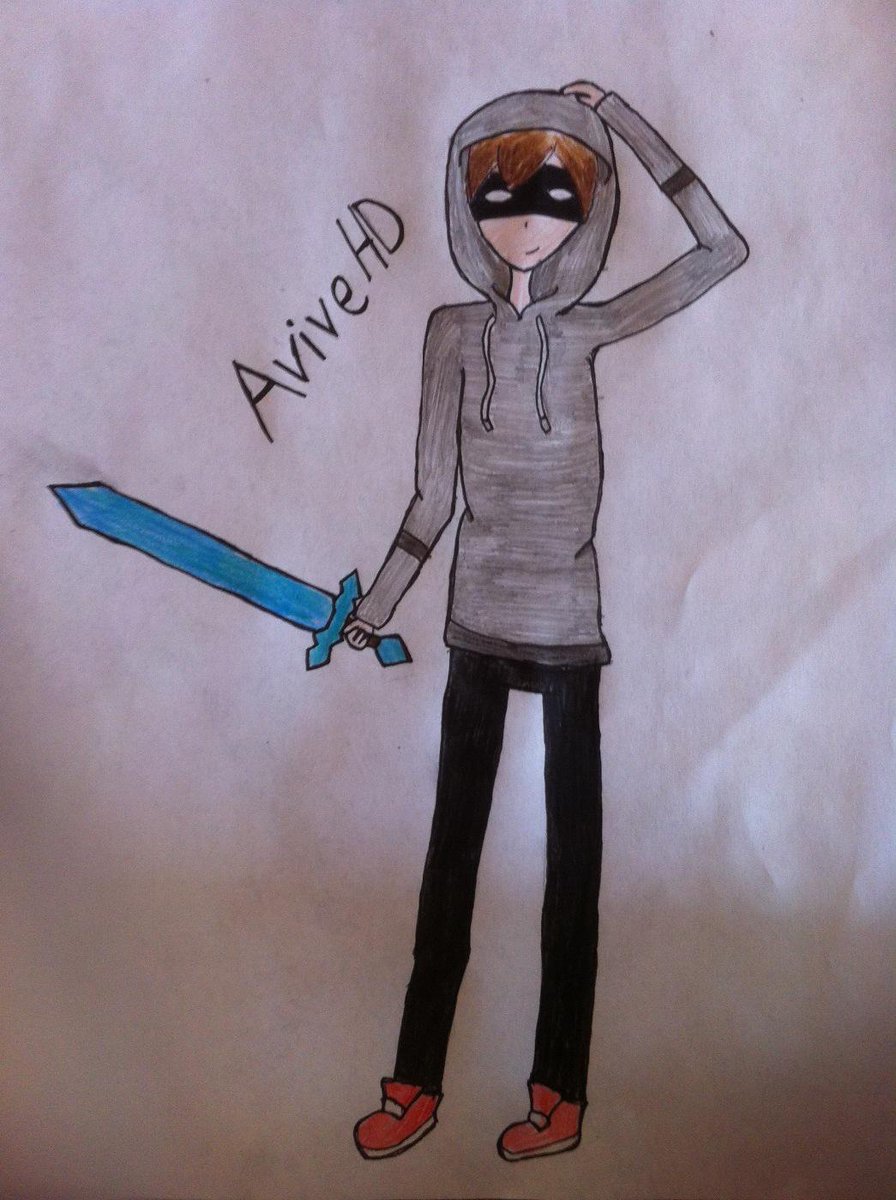 xdetectivelexi's tweet photo. @AviveHD 
Dachte ich zeichne dich mal comicmäßig mit deinem Minecraftskin 😄 hoffe es gefällt dir http://t.co/enXwnrHWuh