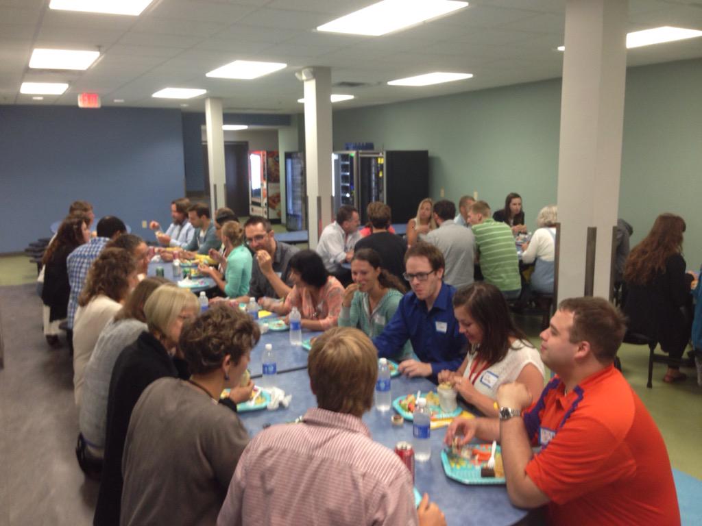 IanSBronson's tweet photo. Staff development day at SPCPA today! Lunch with all the teachers. We are getting excited to welcome students back. http://t.co/ZEWJChMNXb