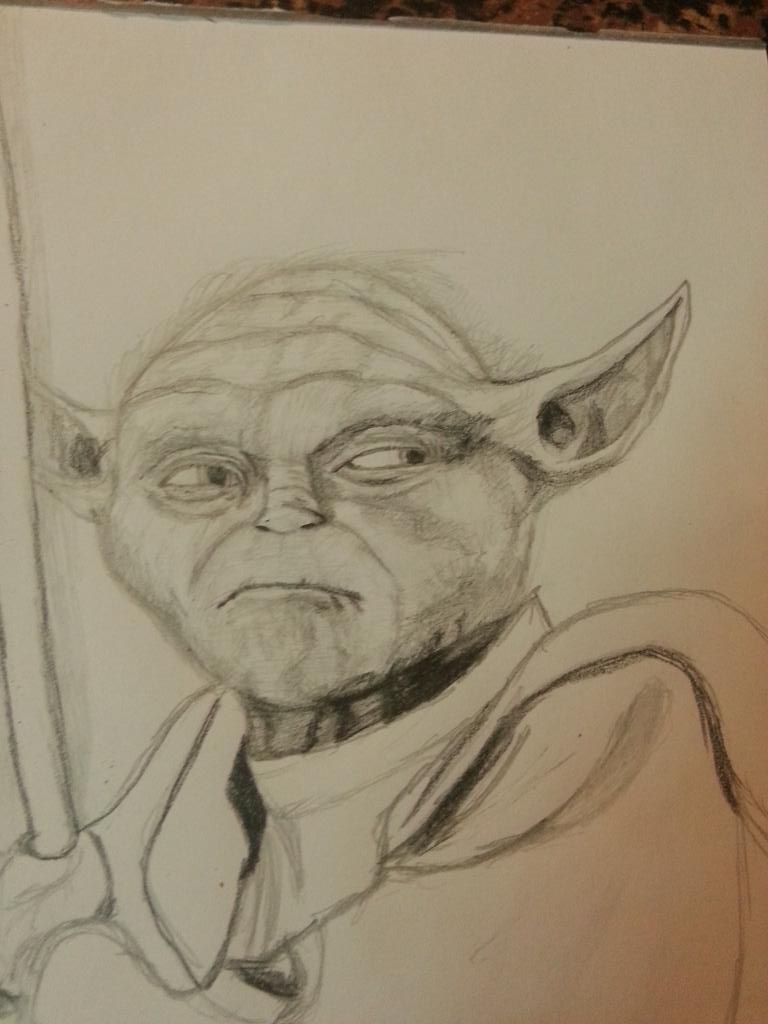 GAsciak's tweet image. Finally got round to getting twitter...working on some pencil drawings in my free time #dissertationboredom #Yoda