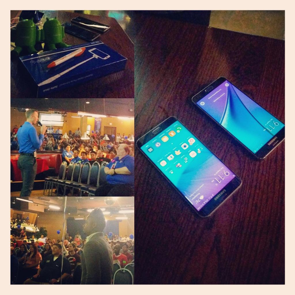 SamsungHouston's tweet photo. Our 2 presenters for last night's training on the new #SamsungGalaxyS6EdgePlus and #SamsungGalaxyNote5 http://t.co/n3k6LSM4GP