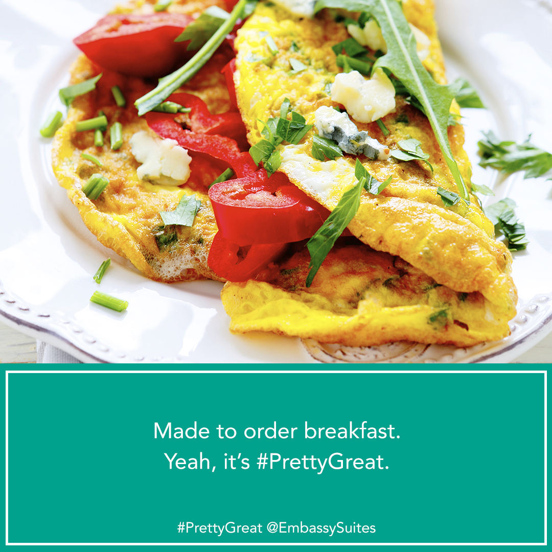 EmbassySuites's tweet photo. #IWinAtMorningsBecause Made To Order Omelets http://t.co/yBS0EfPWPe
