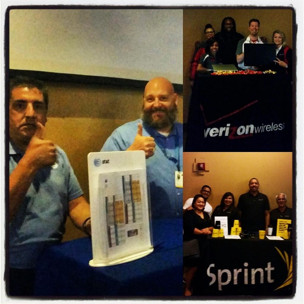 SamsungHouston's tweet photo. #ATT #Verizon &amp; #Sprint came to help train us on new plans for the #SamsungGalaxyNote5 &amp; #SamsungGalaxyS6EdgePlus http://t.co/sx9W35jXS5
