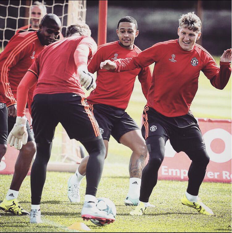 Last training before tomorrow's game. #MUFC