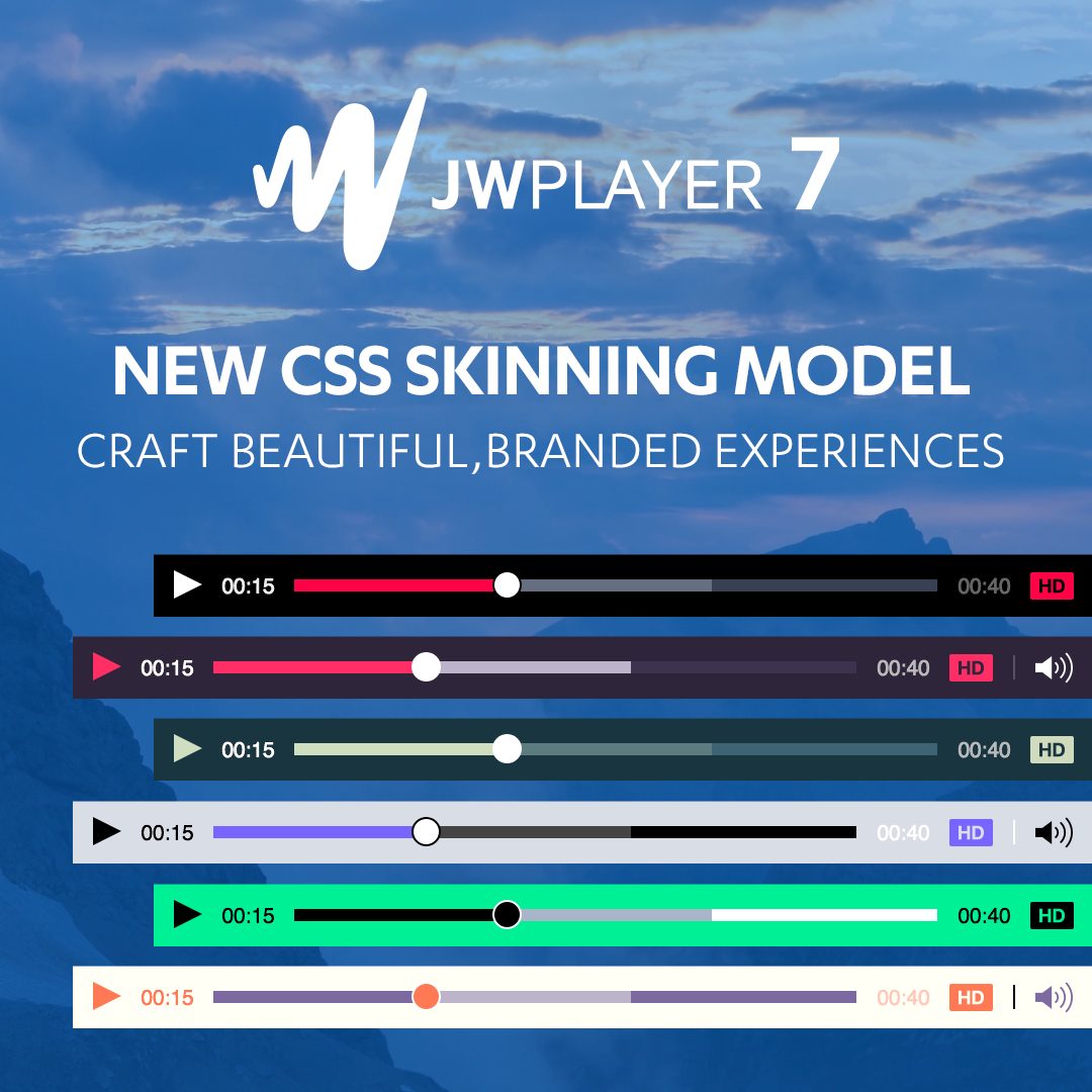 jwxofficial's tweet image. It's faster. It's easier. And it's stylish. #JWPlayer7 supports #CSS Check it out here: jw7.jwplayer.com