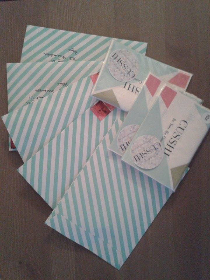 Cusshi's tweet photo. The first Cusshi-bags are on their way! Let's break the taboo about periods together! #startup #crowdfunding #period http://t.co/HMyJM0kxO7