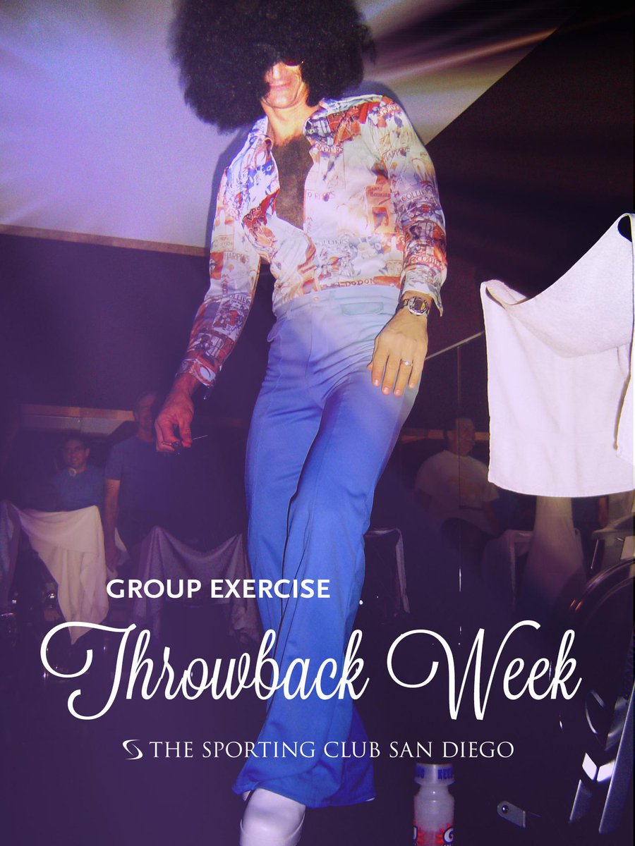 TheSportingClub's tweet image. Boogie Fever with our Group Exercise Throwback Week. Come join us! #thesportingclub #sandiego #fitness #gym #workout