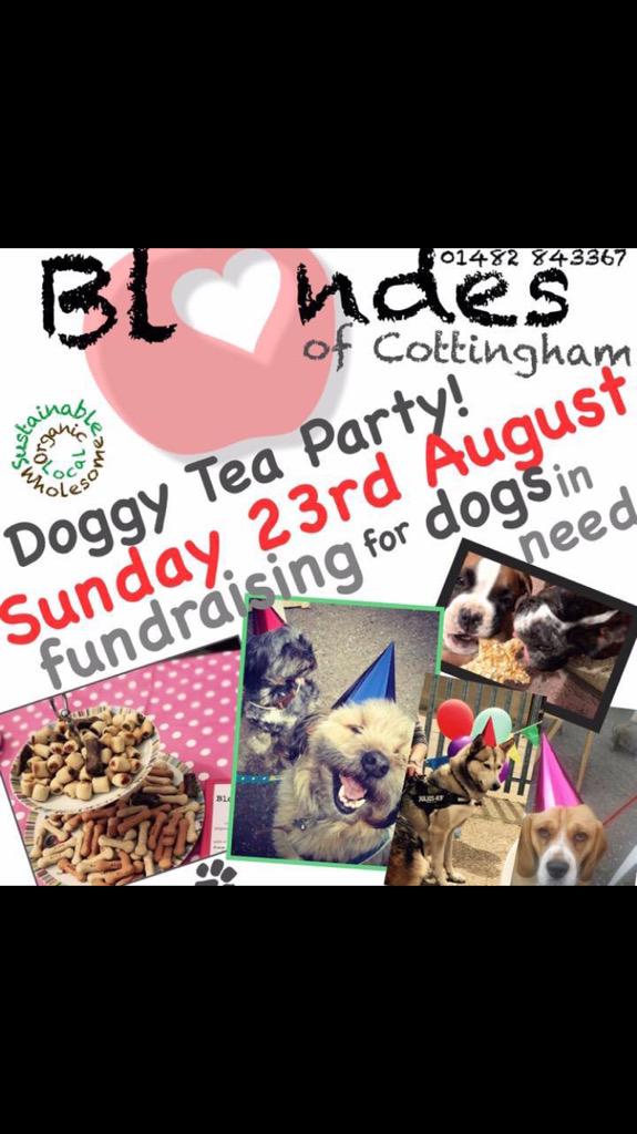 Who's coming to our doggy tea party?! 🐾❤️☕️🍪 #dog #welovedogs #doggyteaparty #charityevent #Cottingham #animallovers
