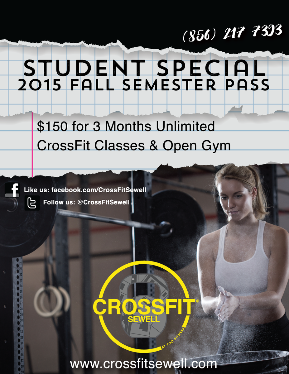 MaximumSandC's tweet photo. #Student #Special! Only $150 for 3 months of unlimited #CrossFit #CrossFitSewell #Rowan15 @RowanUniversity @RowanOSA http://t.co/7Qqi9uimkx