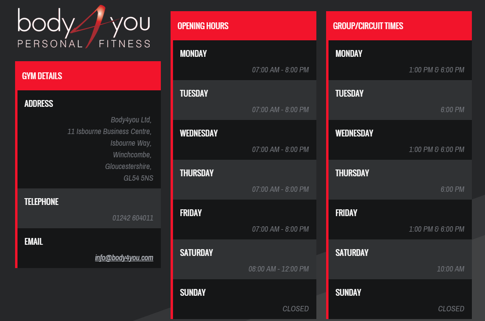 Body4youLtd's tweet image. Our new extended opening hours here in Winchcombe! No excuses now people! Get fit with us! body4you.com