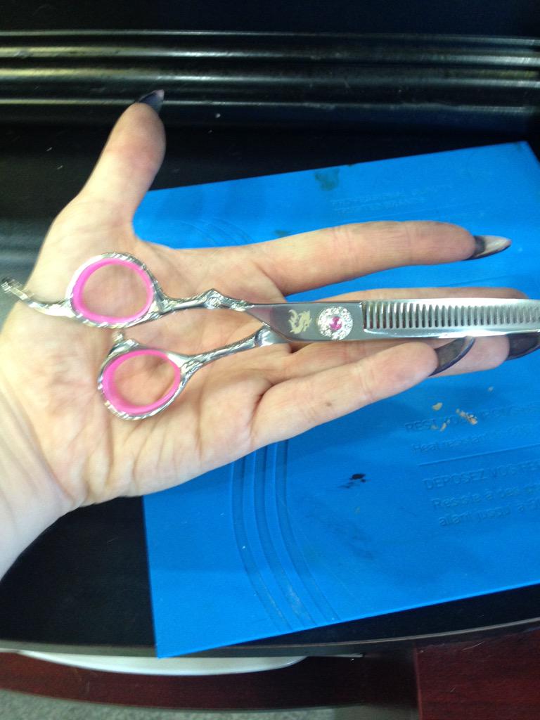 Dragon detailing on the handles, pink Rhinestone tension adjustment. Omg. I am blessed with so many wonderful clients