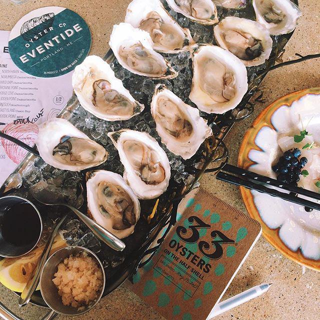 The perfect welcome to Maine: a dozen ME oysters and beautiful fluke crudo with wild blueb… ift.tt/1TNNMng