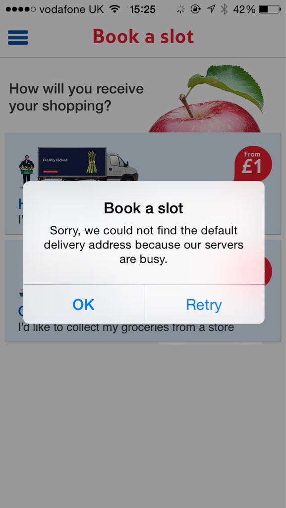 justjen1985's tweet photo. @Tesco 24hrs now and can not online shop! Thanks to rubbish customer services! Tried on other devices and reinstalled http://t.co/w5RMaoRGCu