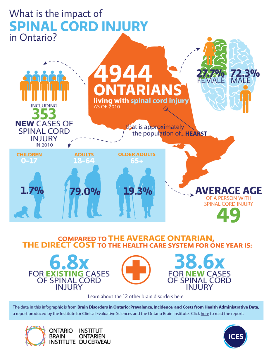 OntarioBrain's tweet photo. In Ontario, men account for >70% of people living with #spinalcordinjury. http://t.co/LpR009YUY8 http://t.co/GVIDHAZWhN