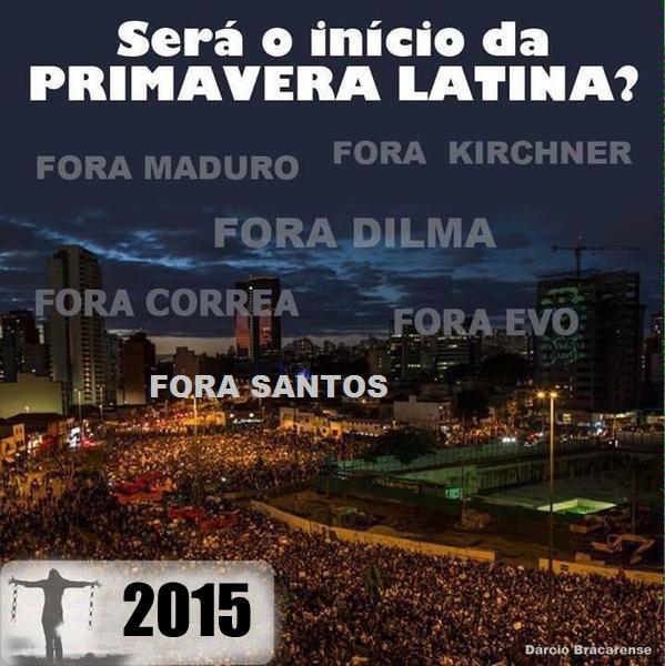 noticubahoy's tweet photo. #ForaDilma #ForaSantos #ForaCorrea #ForaEvo #ForaKirchner #ForaMaduro FIM DA ERA DA MENTIRA! http://t.co/r92nouk7bC
