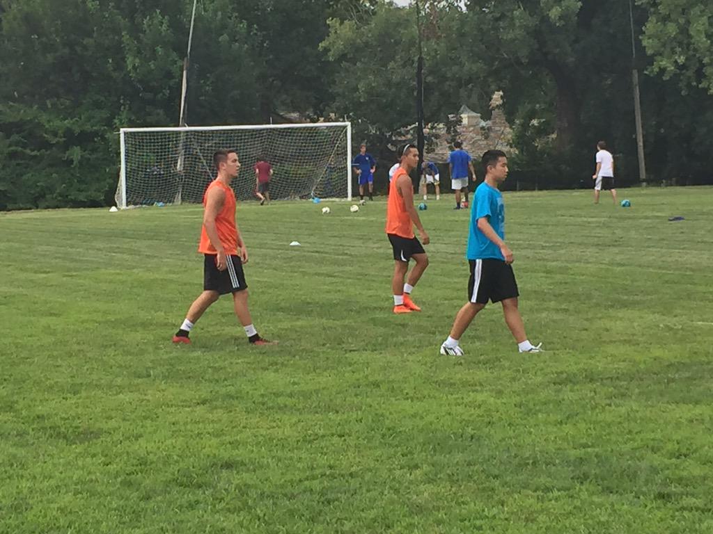 Scrimmaging and conditioning for <a href="/KapaunSports/">Kapaun Sports</a> soccer as they open the season! #CatchItKansas
