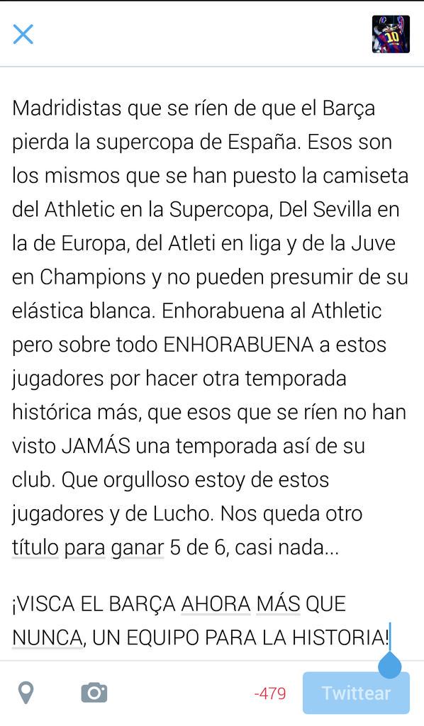 Barcelofia's tweet photo. AQUÍ TENÉIS LO QUE YO PIENSO. MUCHAS GRACIAS BARÇA! http://t.co/EJEi1n7ecM