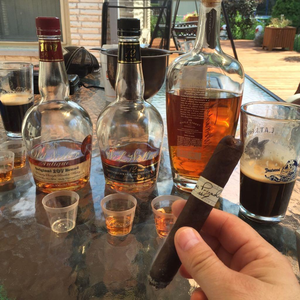 DrewEstateTom's tweet photo. Smoking my Liga 9 paired with some Weller 12yr & 107. #letsdoittogetherjd #FuckMakingTheListMakeTheLegacy #DrewE... http://t.co/baBOqhPbeA