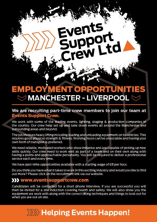 events_support's tweet image. Job Opportunities #eventprofs #Manchester #Liverpool #HelpingEventsHappen #GetInTouch #jobseekers
