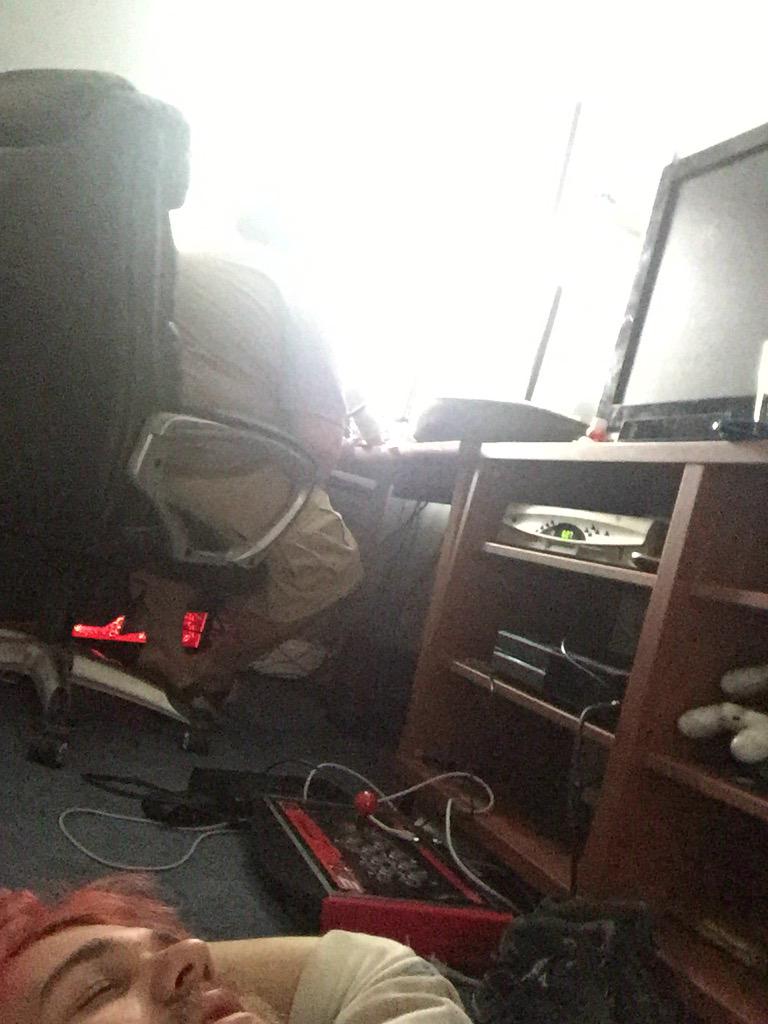 SithLordSauce's tweet photo. The creative process has killed me @AdamEzegelian #editing #recording You'll all get to see it soon http://t.co/8NMI9gsxQv