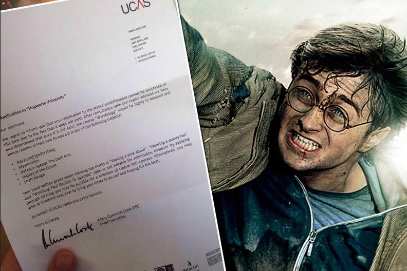 DailyMirror's tweet image. Prankster writes to UCAS and applies for place at Hogwarts University - response is hilarious mirr.im/1JngiMX